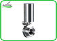 Pneumatic Pria Threaded Sanitary Butterfly Valve Dengan Stainless Steel Actuator
