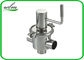 Stainless Steel Hygienic Sanitary Shutoff Manual Diverter Valve Dengan 0-10 Bar Tekanan Kerja